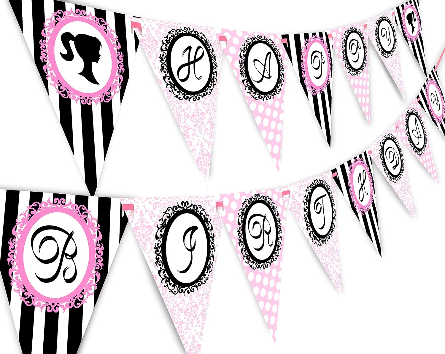 Glamour Girl Happy Birthday Banner Pennant