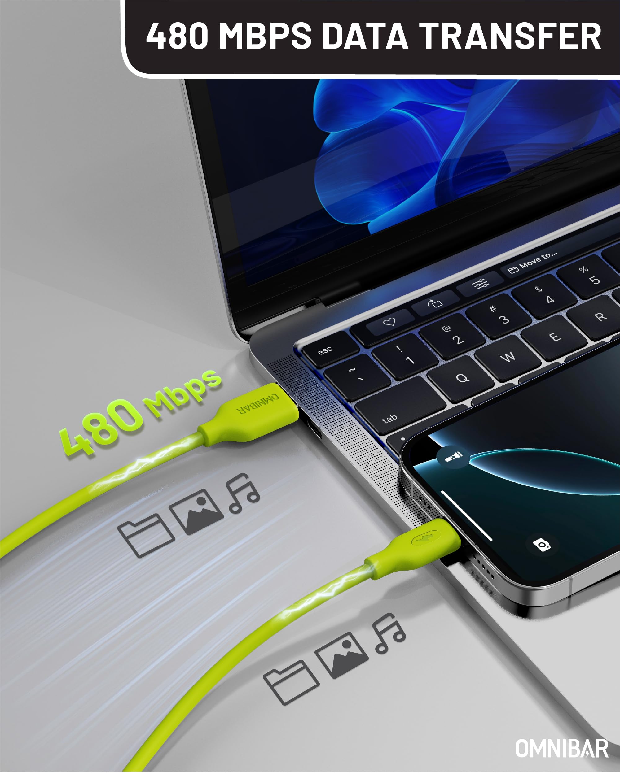 Cavo in silicone da USB A a USB C, 1,8 m, confezione da 2 cavi di ricarica da USB A a tipo C per iPhone 16/15 MacBook, cavo di ricarica USB C per ricarica rapida per tablet laptop Galaxy S24
