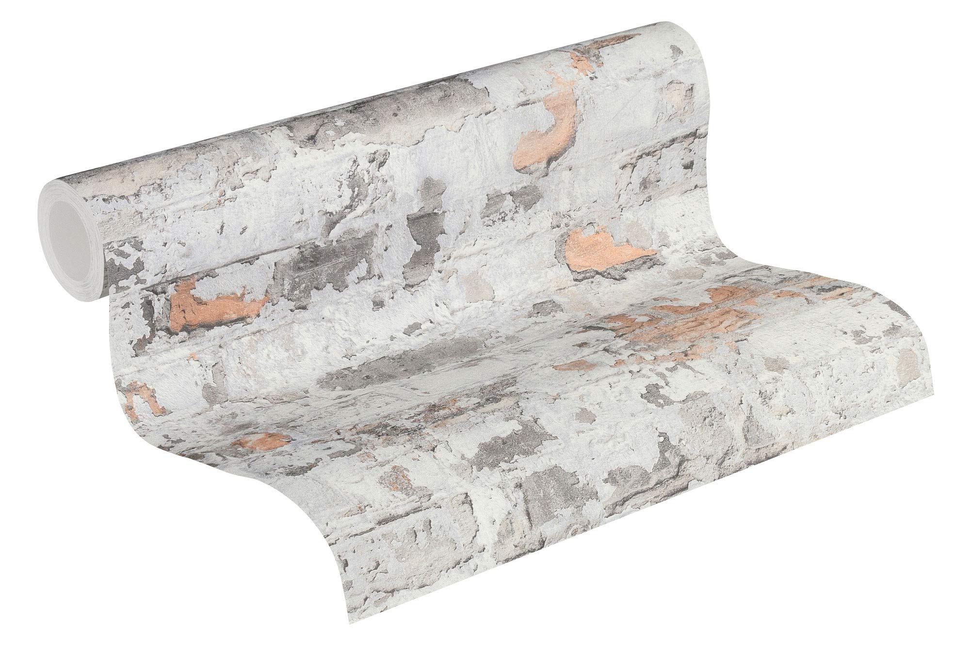 Papier peint brique & pierre BRICOFLOR Gris Anthracite Blanc 369292 SP14708