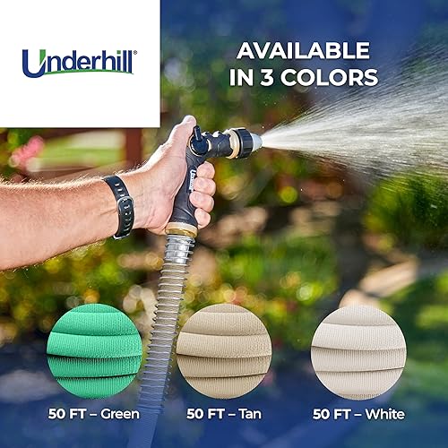 Miniatura 2 de Featherweight EVO - Manguera de agua de jardín de tela ligera para exteriores, patio, resistente a las torceduras, flexible, pesa 5 libras, presión