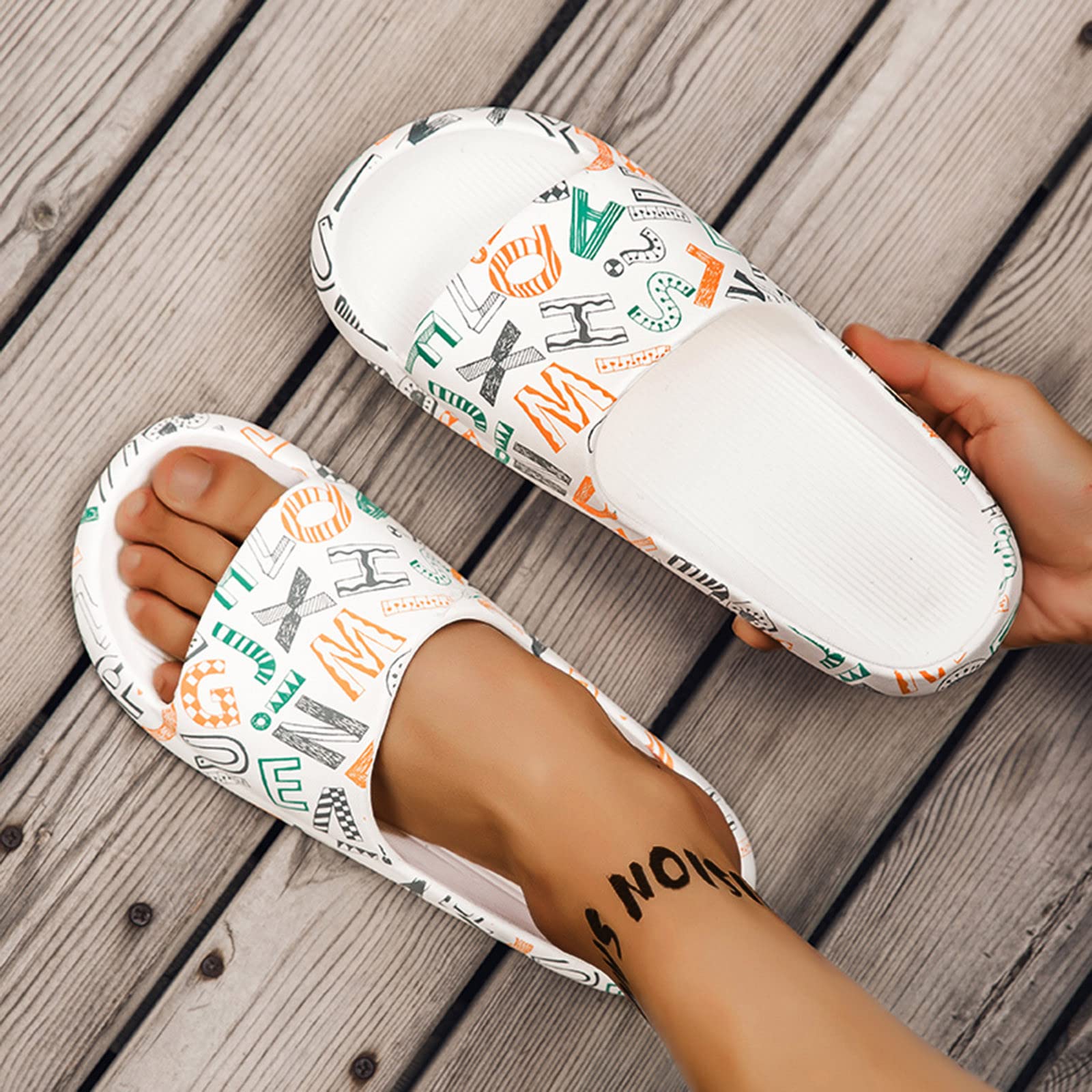 Pantuflas deslizantes para hombre y mujer, para el hogar, para exteriores, antideslizantes, zapatos de playa