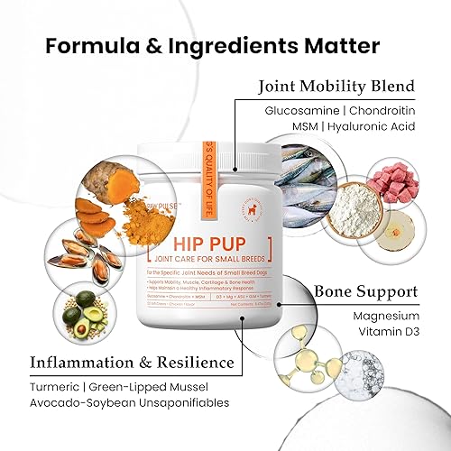 Miniatura 3 de PAWPULSE FORMULA Suplemento avanzado para articulaciones de perros de movilidad para razas pequeñas  Cuidado de cadera y articulaciones, artritis y