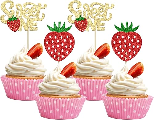 Miniatura 8 de 24 piezas de decoraciones de sandía para cupcakes uno en un melón para cupcakes, decoraciones de pastel de fruta de sandía para decoración de