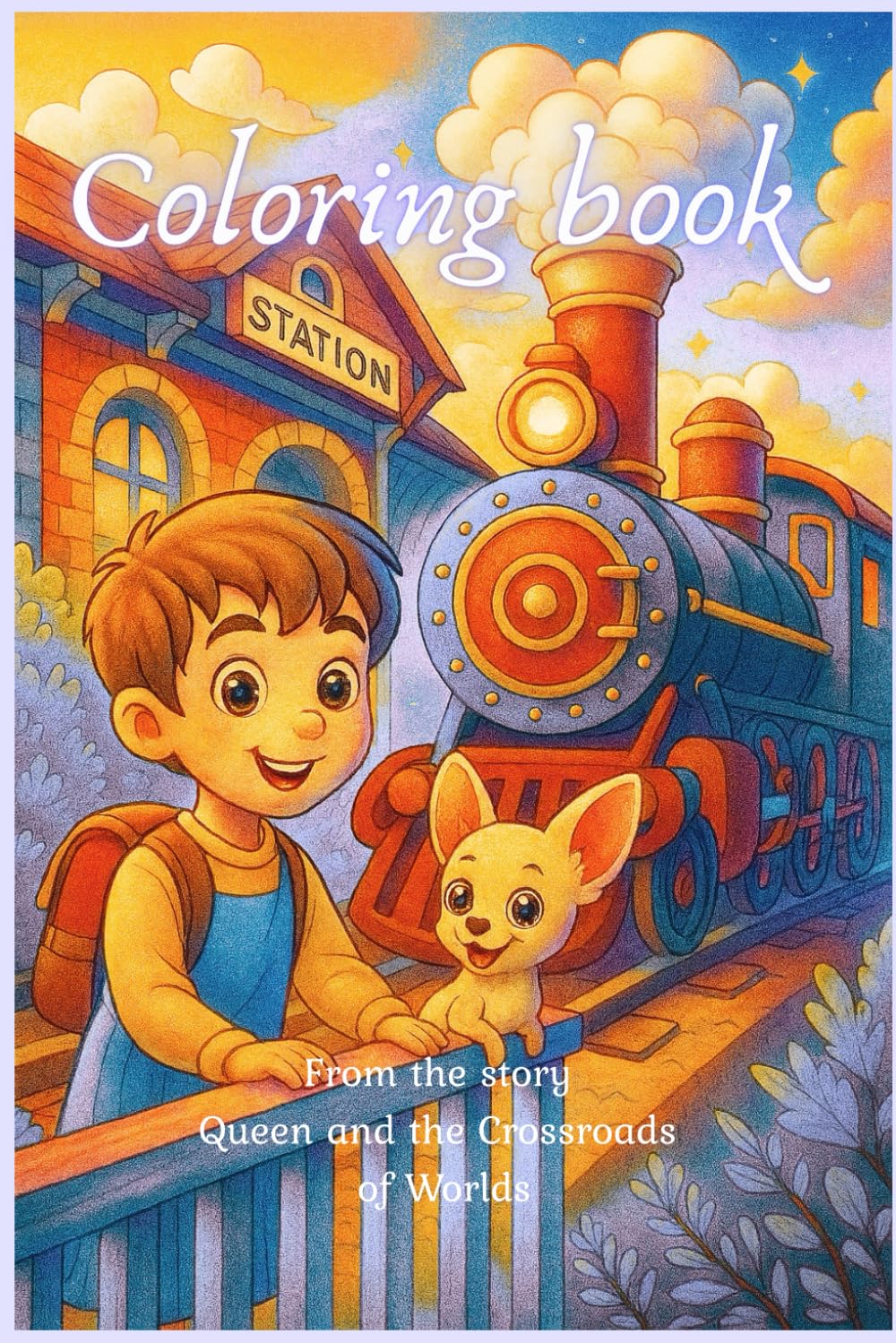 Coloring book: From the story Queen and the Crossroads of Worlds 5-8 (Queen’s Great Journeys)