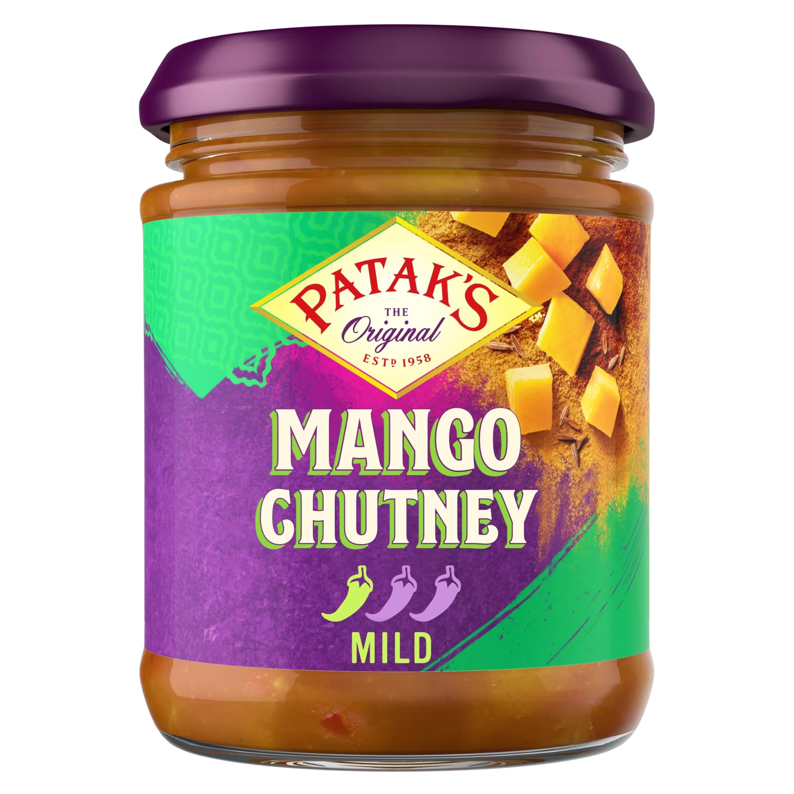 Patak's Mild Mango Chutney 210g | Sweet & Fruity with A Delicious Blend of Spices