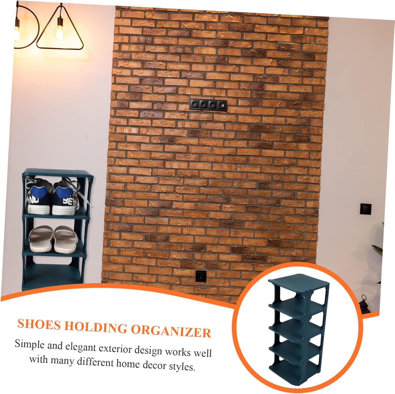 Alipis Door Shoe Rack Space-Saving Single Shoes Organizer Plastic Storage Holder