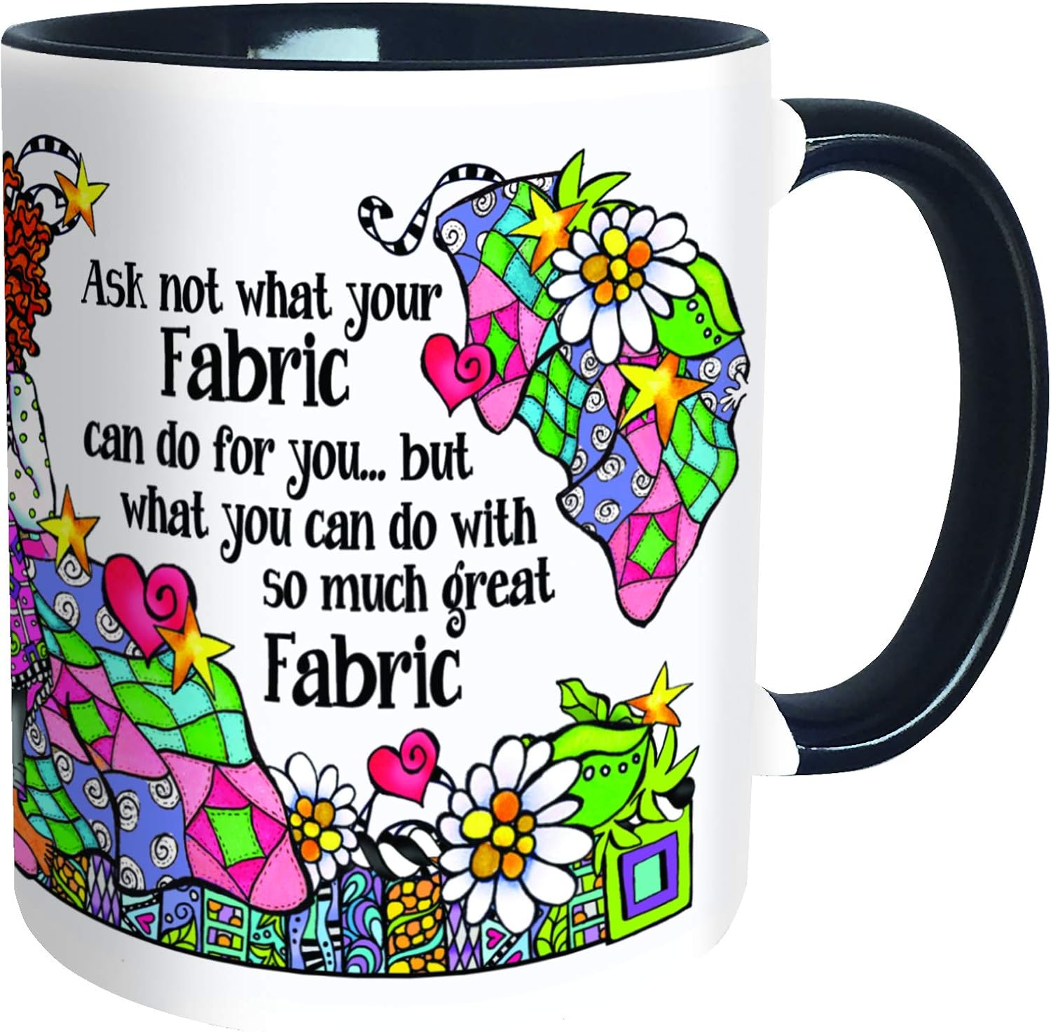 Suzy Toronto Quilt Ask Not 11oz Mug Gift