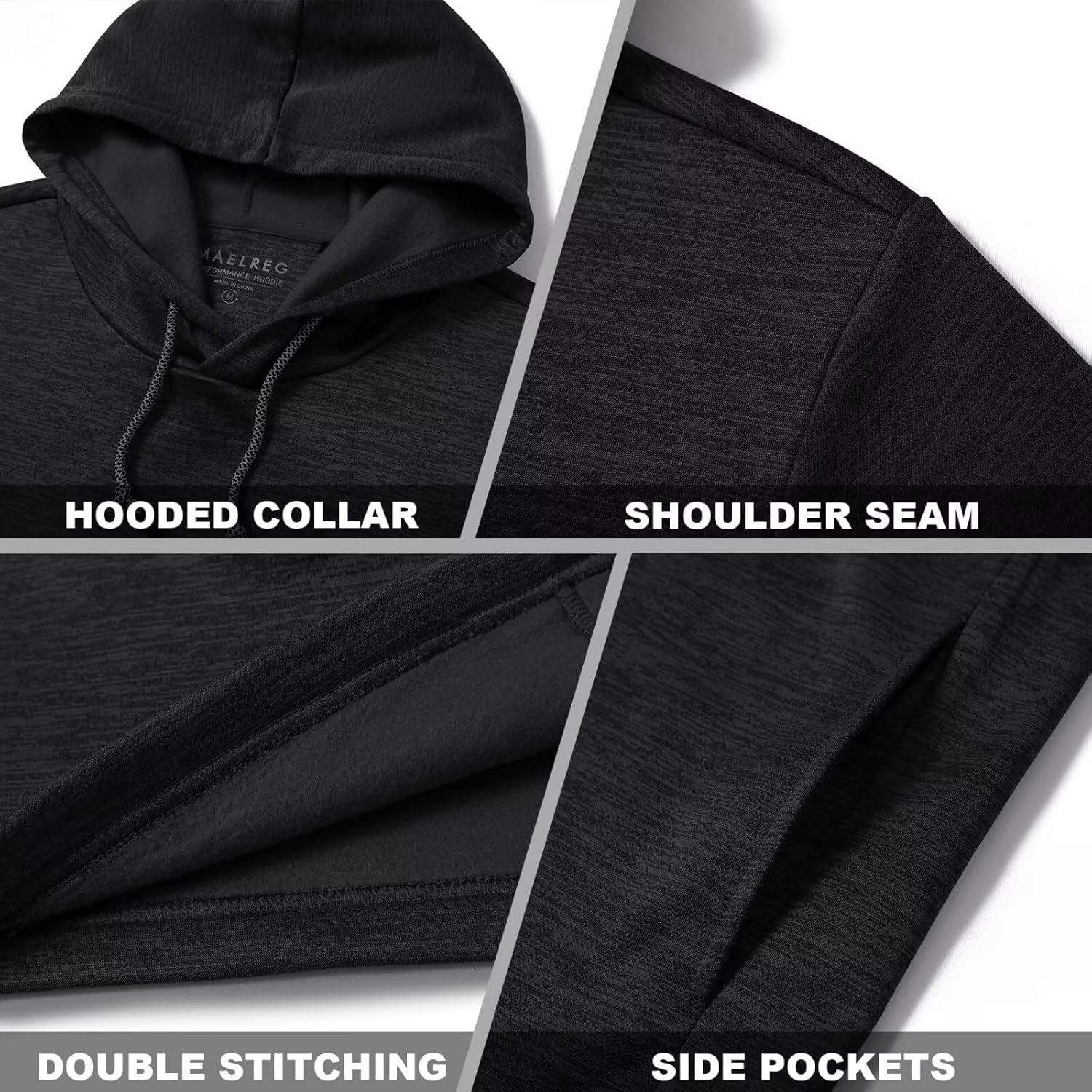 M MAELREG Hoodies for Men Golf Fleece Hooded Sweatshirts Dry Fit Athletic Lightweight Casual Midlayer Mens Hoodies Pullover - Image 5