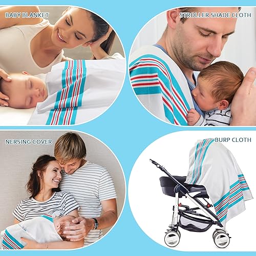 Miniatura 5 de Remerry 16 mantas de recepción, 30 x 40 pulgadas, mantas de hospital 100% franela de algodón, suaves y cálidas, para envolver unisex, para niñas,