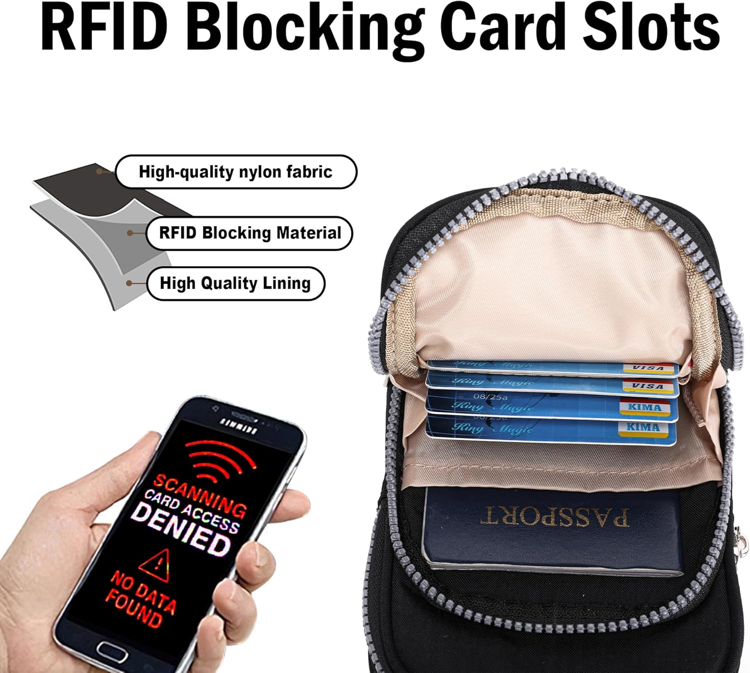 Small Purse Crossbody For Girls Travel Rfid Cell Phone Purses Touch Screen Cute Wallet Bag - Image 5