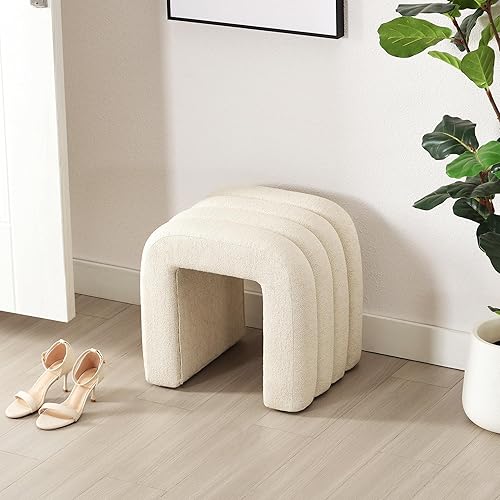 Miniatura 8 de Taburete otomano multifuncional, reposapiés para sofá, taburete de tocador moderno para sala de maquillaje, sala de estar y entrada, taburete