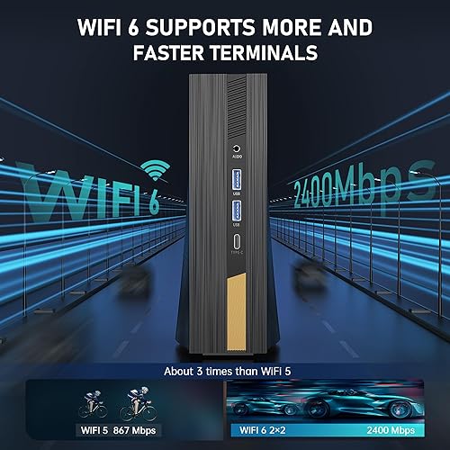 Miniatura 7 de Mini PC Intel 12th 12450H Beat i7 11390H, 8C12T, hasta 4.4GHz, 32GB DDR4 512GB NVMe SSD, mini computadora de escritorio USB 3.2 tipo C, TDP45W,