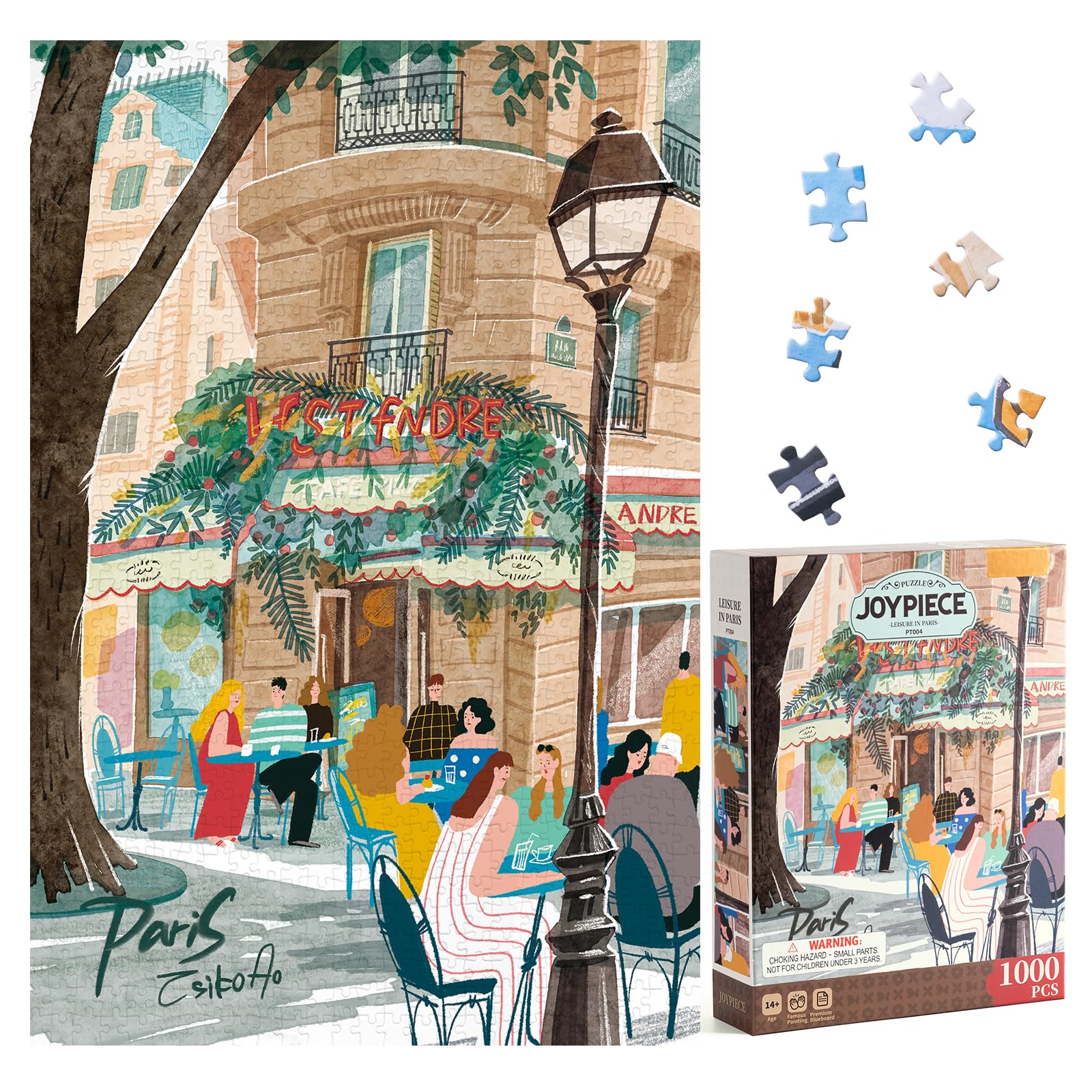 ROWOOD Puzzle da 1000 pezzi per adulti e bambini, gioco impegnativo, giocattolo educativo, puzzle regali per donne uomini, tempo libero a Parigi