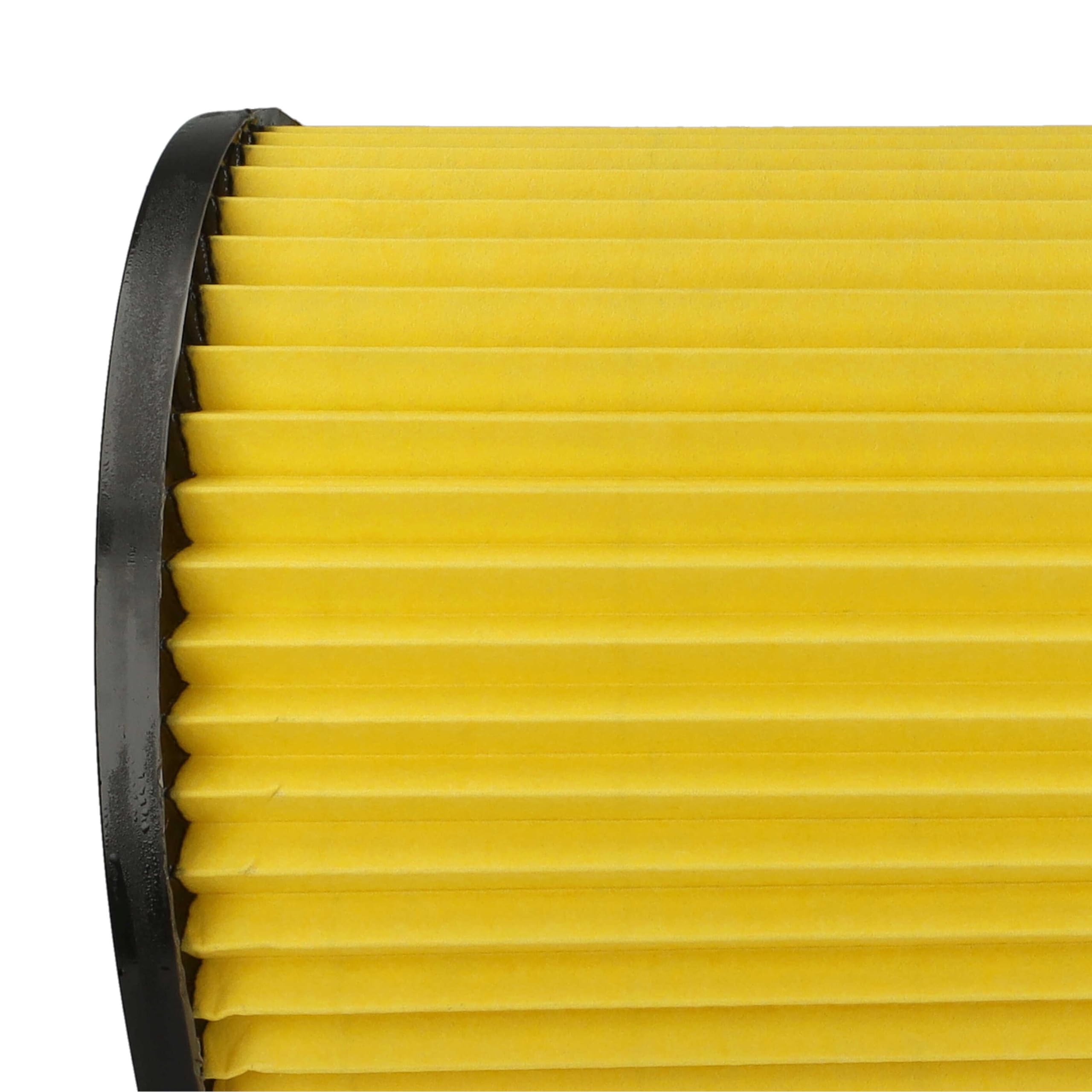 vhbw 3x filtro a pieghe piatte compatibile con Dewalt DW 790 Typ 1, DW 560 aspiratore - giallo, lavabile