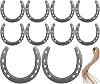 Abuntor 10Pack Horseshoe Lucky Cast Iron Horse Shoes for Decorations Perfect for Home Wall Decor,DIY Projects and Gifts