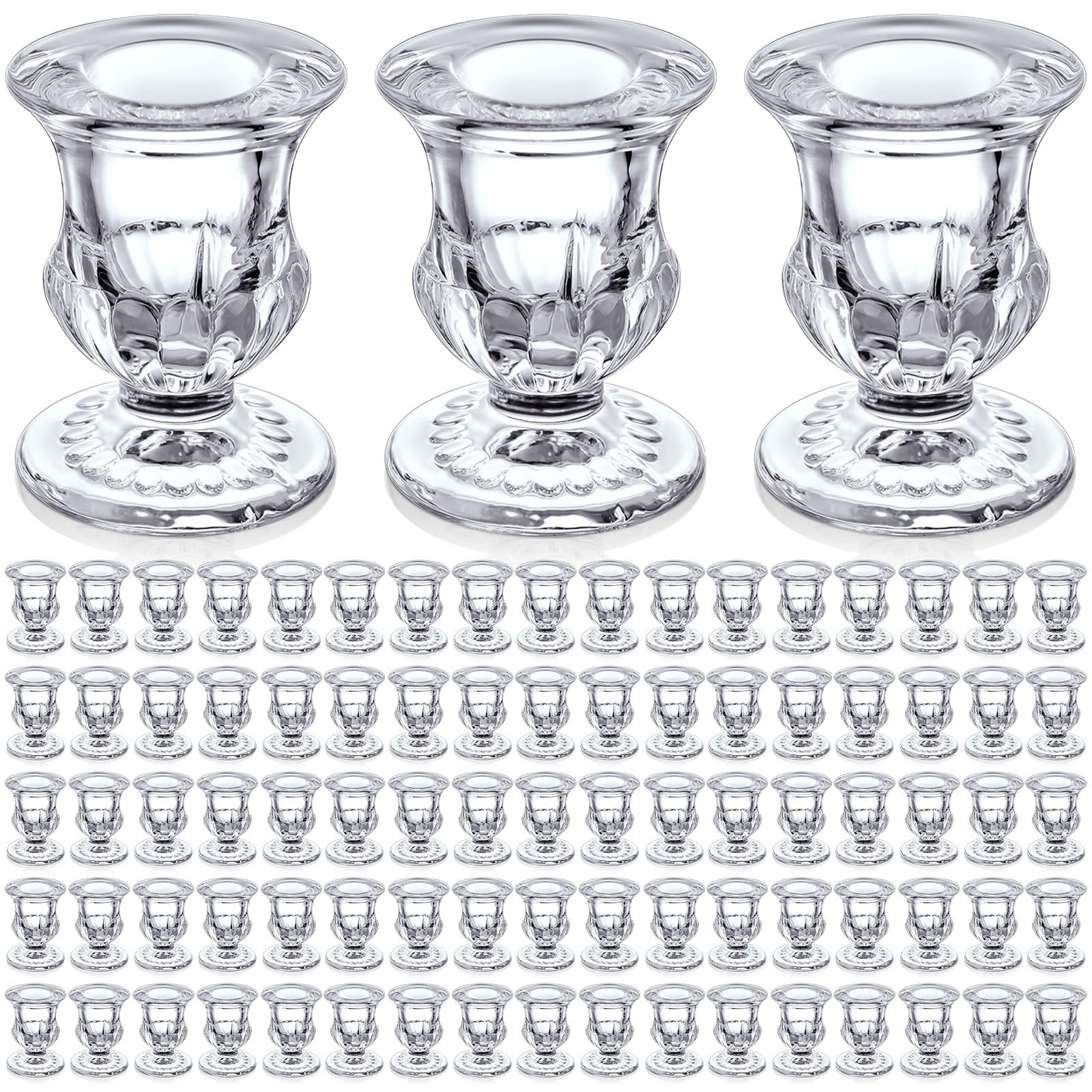 Bougeoirs en vrac pour illuminer et décorer les tables de mariage sans encombre
