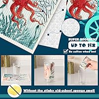 Vista 4 de Cunhill 6 paños de cocina suecos, paños de cocina reutilizables, esponja, paños de limpieza, toallitas absorbentes, paños de cocina de secado