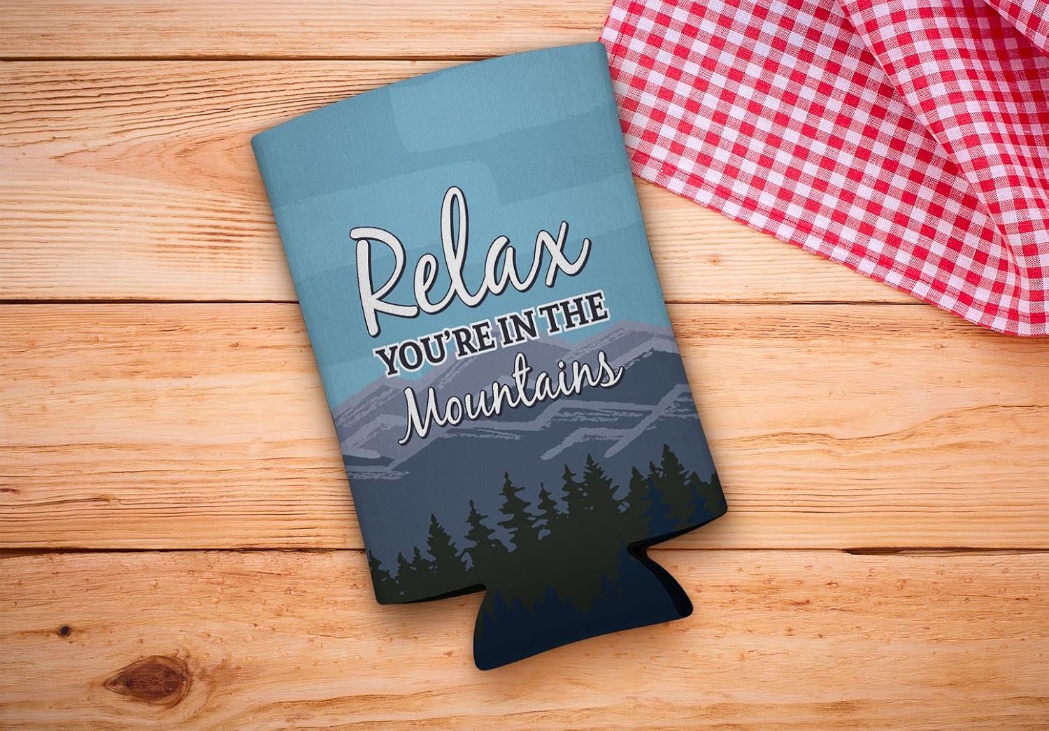 Hiking Camping Accessories Relax You're In the Mountains 12-Pack Ultra Slim Can Thermocoolers