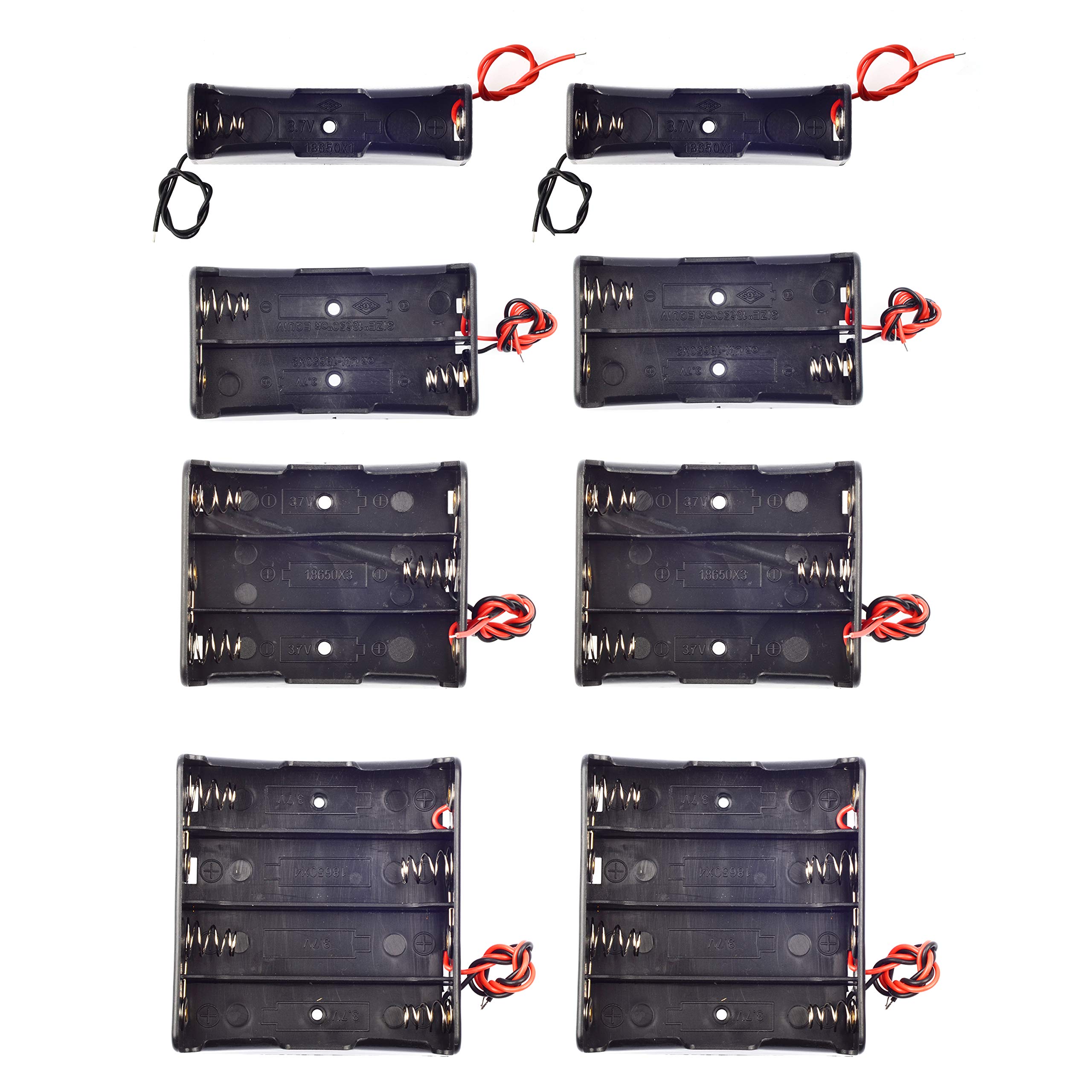Amazon Com Qteatak 8 Pack Battery Holder Bundle With Wire 1 Battery Holder 3 7v 2 Pcs 2 Battery Holder 7 4v 2 Pcs 3 Battery Holder 11 1v 2 Pcs 4 Battery Holder 14 8v 2 Pcs Electronics