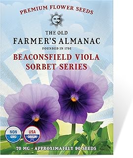 Sponsored Ad - The Old Farmer's Almanac Beaconsfield Viola Seeds (Sorbet Series) - Approx 90 Flower Seeds - Non-GMO, Premi...