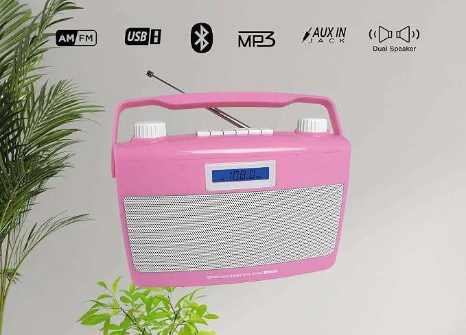 Radio portátil HANNLOMAX HX-500R AM/FM con Bluetooth y USB miniatura 3