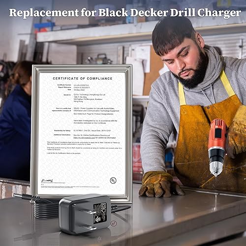 Miniatura 4 de Cargador de 12 V para destornillador Black & Decker adaptador de CA para Black & Decker GCO1200 GC01200 GCO1200 GCO1200CL taladro inalámbrico fuente