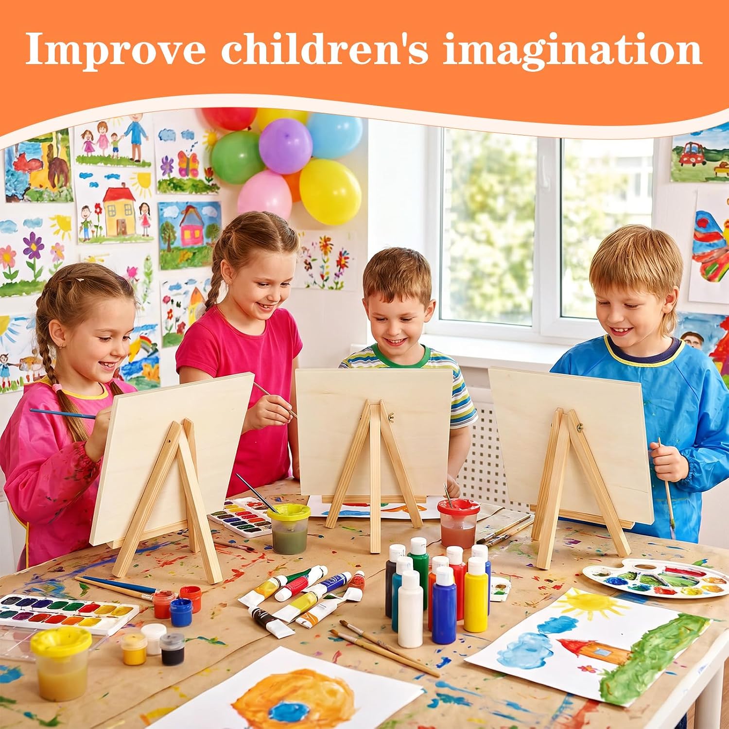 15-Pack Unfinished Wood Canvas Boards for Painting, 3 Sizes - Wooden Panels for DIY Art, Home Decor, and Craft Projects