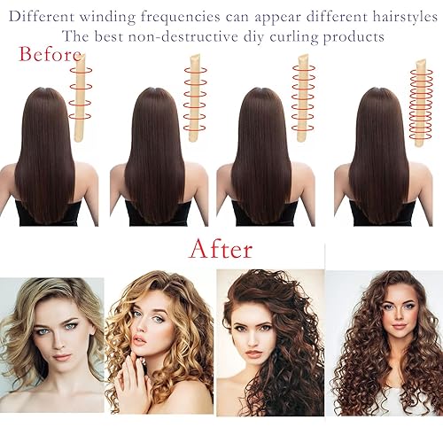 Miniatura 2 de Diadema de rizador de pelo sin calor, diadema de seda con caja de regalo, el mejor regalo para mujeres, pinzas para el cabello, bolsa de