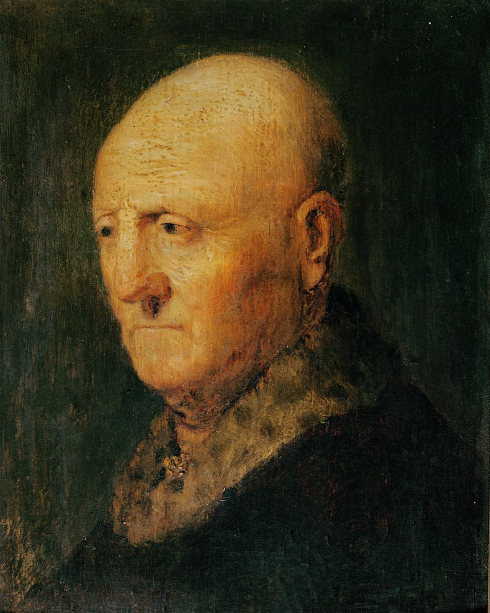 SERENDIPITP Vintage Wall Art Canvas Nordic Poster Canvas Print Picture Portrait of an old man, known as portrait of hermann gerritsz van rijn by Rembrandt van Rijn for Home Decor 60x90cm