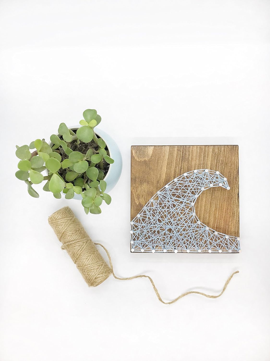 Timber+Vine Designs 6x6 Inch DIY Wave String Art Kit, Kids Craft Kit, Do It Yourself Kit, DIY Kit, All Ages