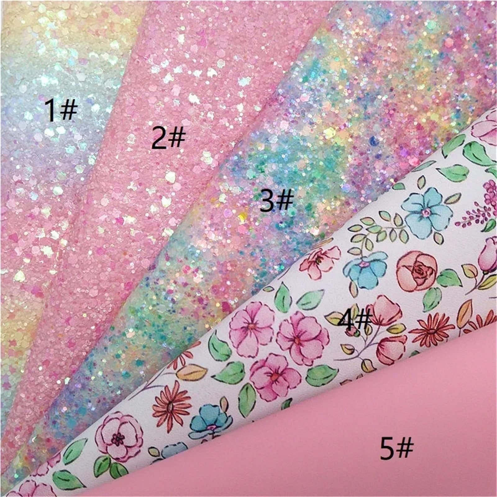 PVC-Glitzerplatten | Mehrfarbig, 21 x 29 cm und 30 x 134 cm, for Basteln(3-30x134cm)