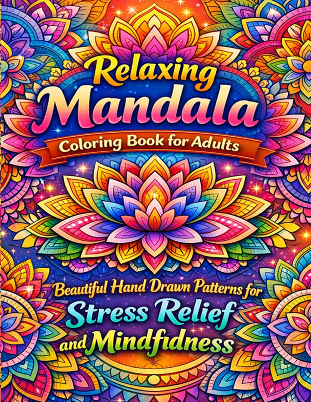 Relaxing Mandala Coloring Book for Adults: Beautiful Hand Drawn Patterns for Stress Relief and Mindfulness