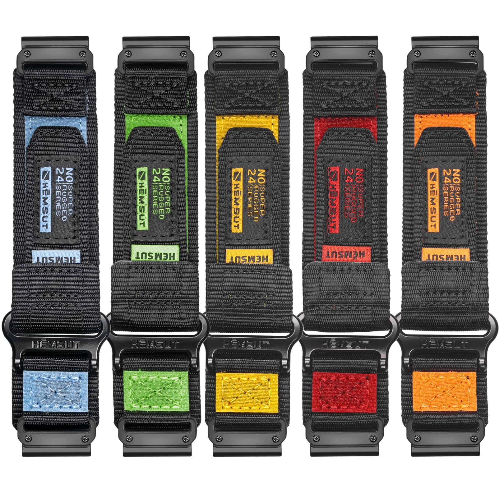 Bracelet de montre compatible avec Garmin, bracelet militaire en nylon de 26 mm pour Fenix 8 51 mm/7X/7X Pro/6X/6X Pro/5X/5X Plus, Tactix 7 Pro/Delta, Quatix 6X/5X, Descent MK1/MK2, Instinct 2X,