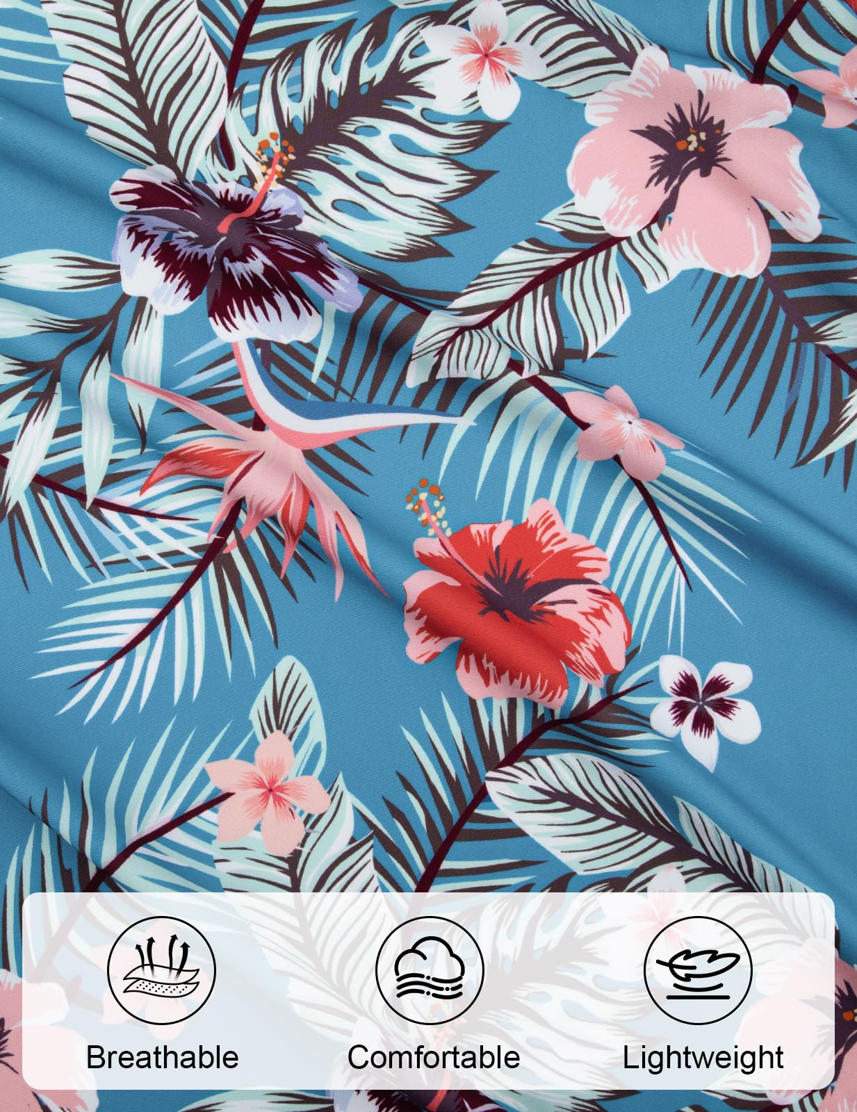 Camicia hawaiana da uomo, estiva, a maniche corte, con bottoni, casual, per il tempo libero, per le vacanze, motivo floreale, vestibilità regolare