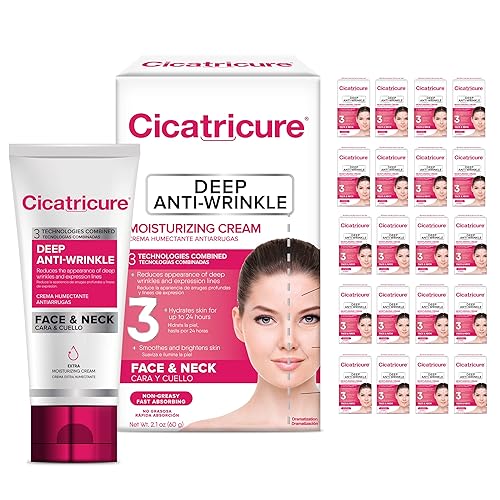 Cicatricure Crema facial antiarrugas para líneas finas y arrugas con Q Acetil 10, 2.1 onzas, paquete de 20