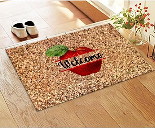 Miniatura 5 de Tapete de entrada de manzanas de regreso a clases, coco y coco para el primer día de escuela, decoración de aula para interiores y exteriores,