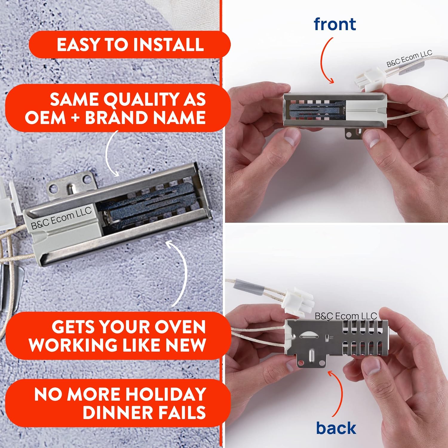 Buy Gas Oven Igniter Replacement Compatible with DG9400520A, Gas Stove Igniter, Stove Parts for