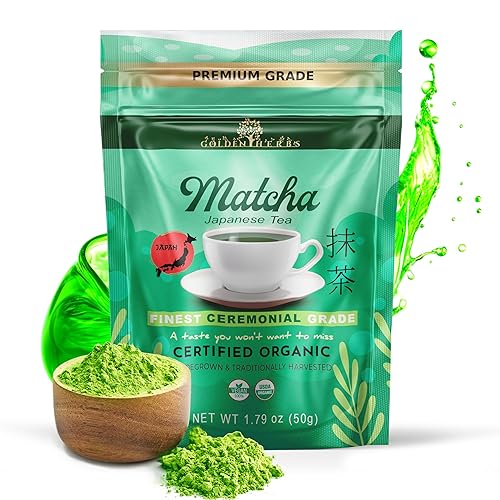 Miniatura 8 de Golden Herbs Matcha Superior Ceremonial Blend Polvo de té verde de Uji, Kyoto, USDA orgánico, sin gluten, vegano 100% puro sin azúcar, sin aditivos,