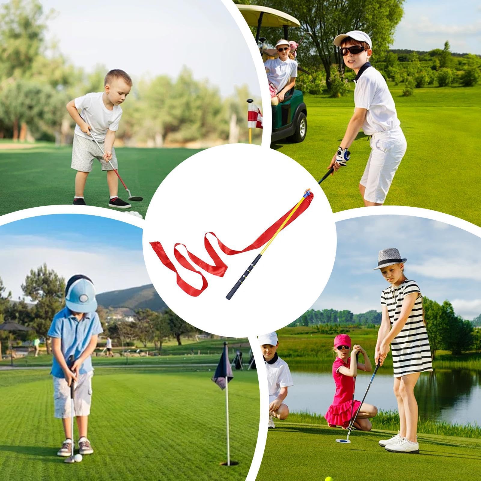 Korekta gestów golfistów, praktyczne akcesoria golfowe, korekta gestów | trener huśtawki ze wstążką, trener huśtawki golfowej, rodzinne narzędzie do treningu golfowego, akcesoria do gry w golf