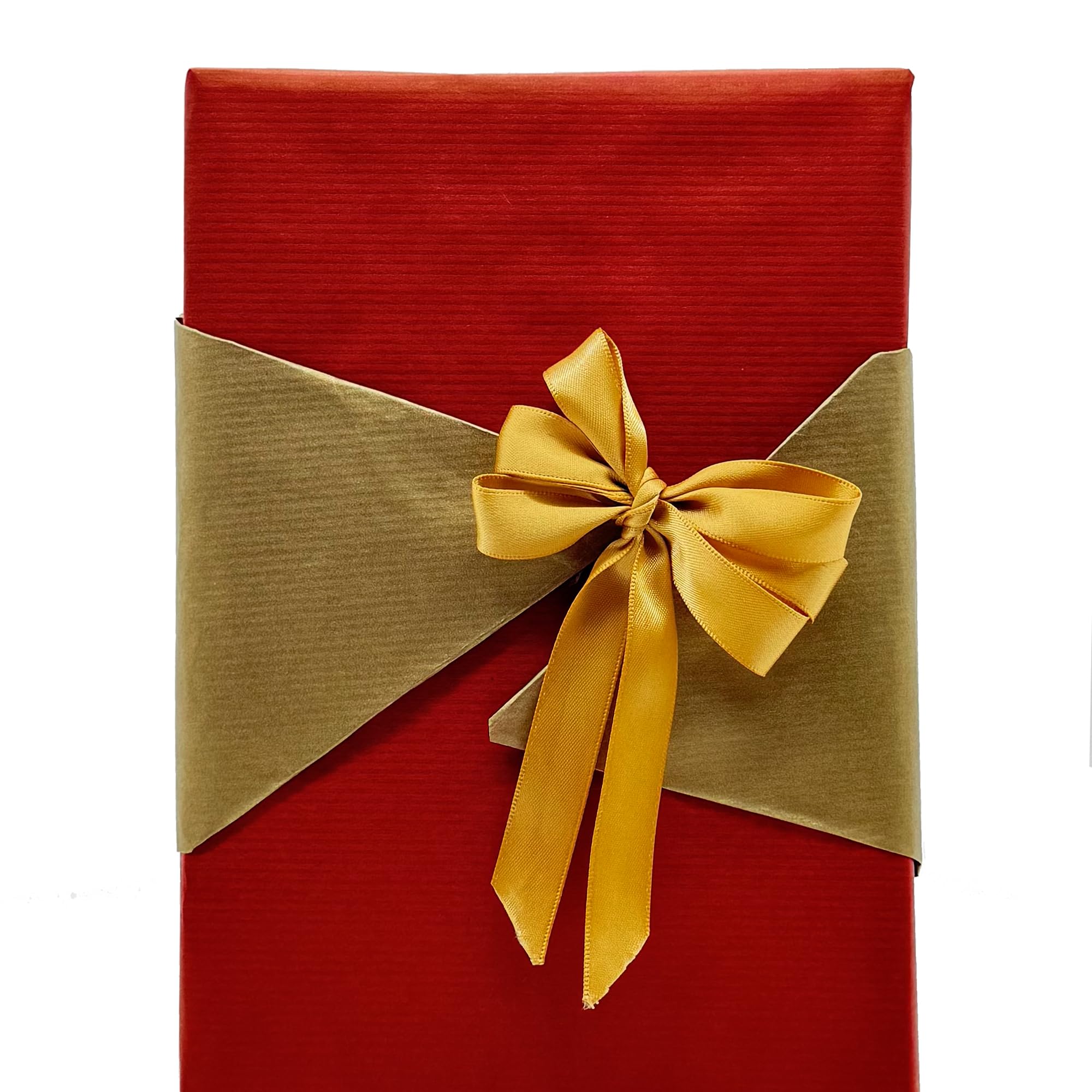 PAKOT – Papel Kraft Verjurado Doble Cara Rojo y Oro – Bobina 70 cm x 100 m – Rollo para Envolver Regalos Cumpleaños Eventos y Comercios