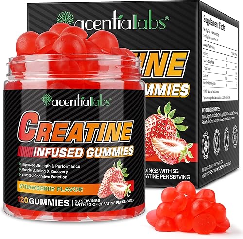 Gomitas de monohidrato de creatina para hombres y mujeres, crecimiento muscular, sin azúcar, mejora la fuerza y el rendimiento, suplementos a granel