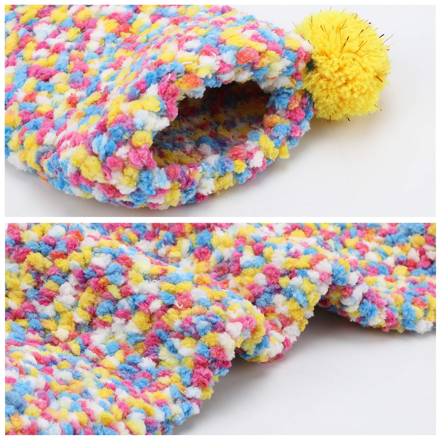 QKURT 3 Pezzi Divertenti Calzini per Torta, Calzini per Ragazze di Design Cupcakes, Calzini di Natale con Confezione Regalo, 3 Carte Regalo