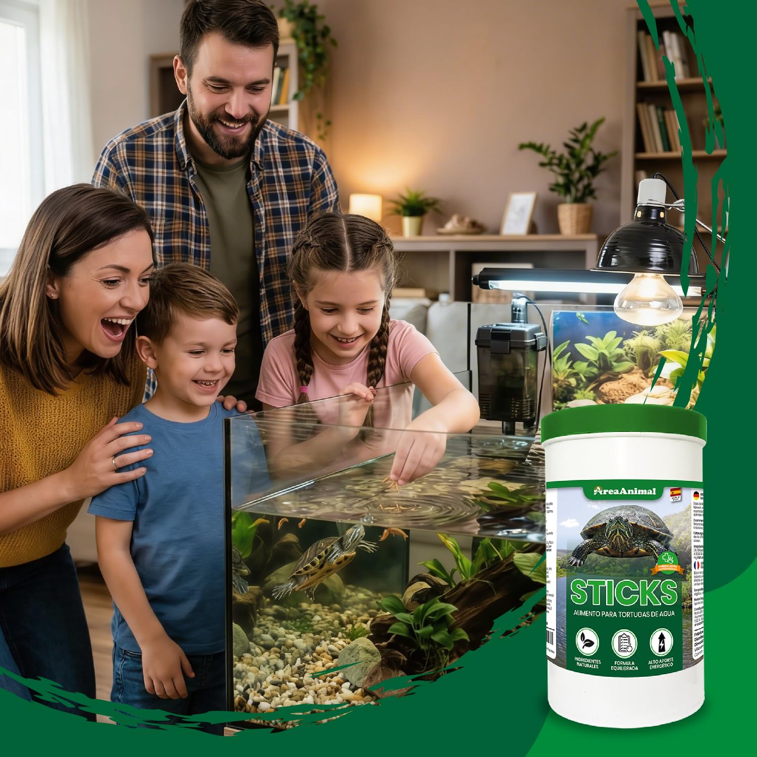 Comida Tortugas de Agua 250ml/1L, Pienso Tortugas de Agua con Ingredientes Naturales, Comida Tortuga con Formula Balanceada, Alimento Tortuga Acuatica en Sticks, Pienso para Tartaruga — view 7