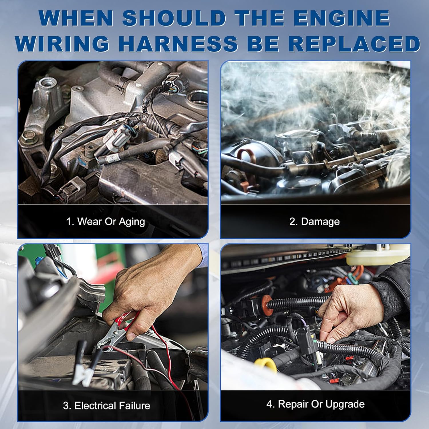 5C3Z-12B637-BA Engine Wiring Harness Fits for Ford F-250/ F-350/ F-450/ F-550 Super Duty 2005 2006 2007 6.0L V8 Diesel Turbo OE 5C3Z-12B637-BA