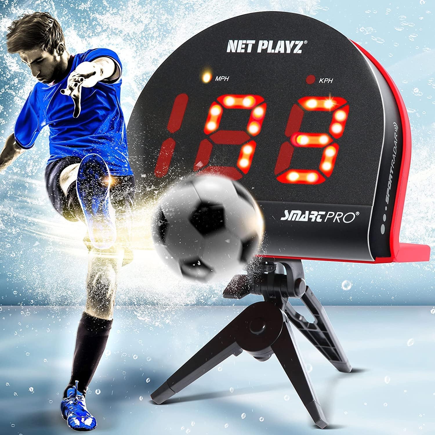 Fußballgeschenke Geschwindigkeitsradar - Messen Sie die Schussgeschwindigkeit, die Schussleistungserkennung, Sportradarpistolen (freihändig) Sensoren | Trainingshilfen, Gadget Gear & Equipment