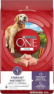Purina ONE High Protein Senior Dry Dog Food, +Plus Vibrant Maturity Adult 7+ Formula - 8 lb. Bag