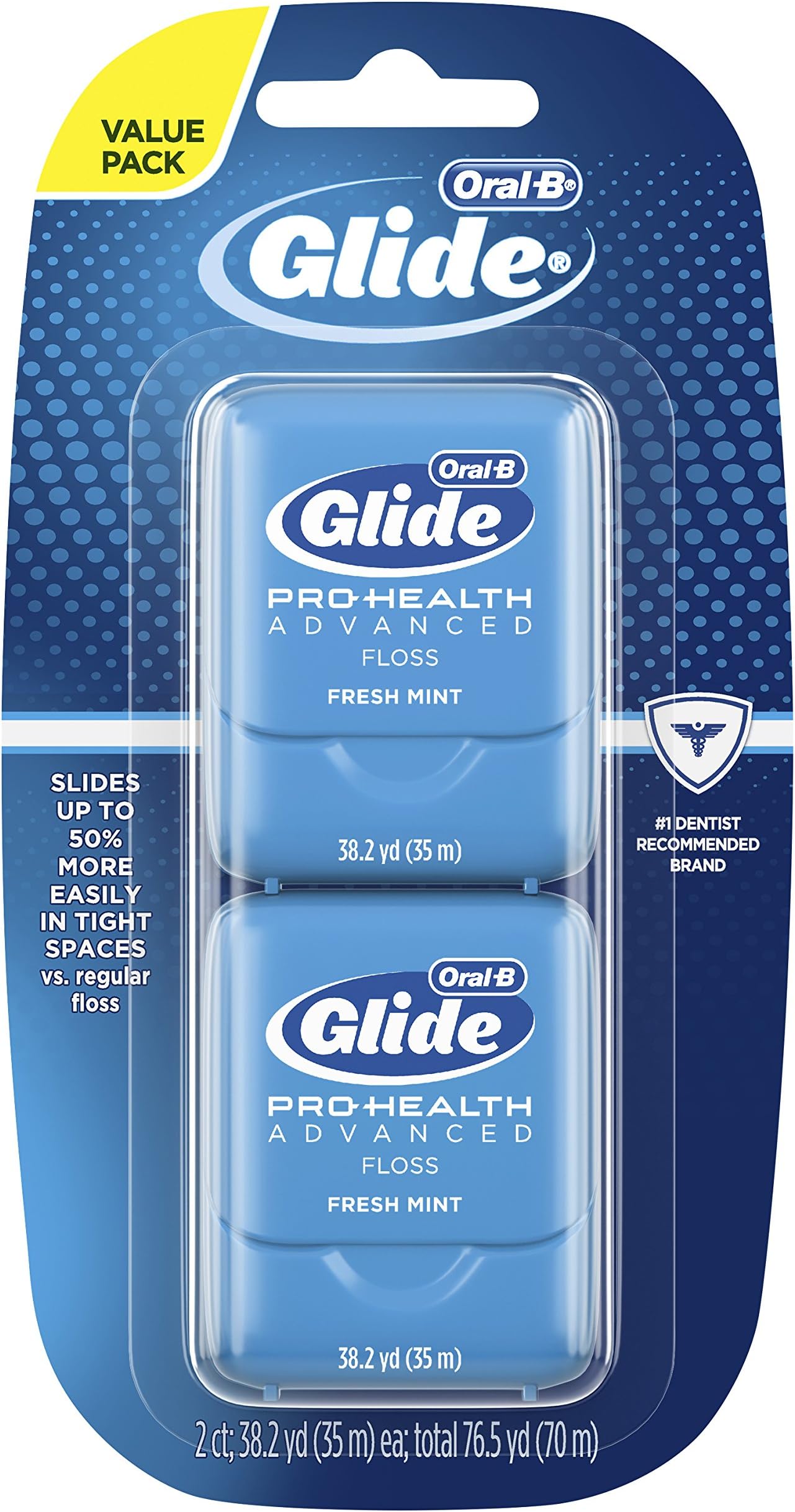 OralB Glide 3D White Whitening plus Scope Radiant Mint Flavor Floss Twin Pack