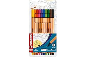 STABILO Point 88 Fineliners Wallet of 10 - Assorted Colors