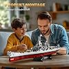 Brihappen Military Battleship Building Blocks Set WWII Missouri Battleship Clamping Blocks Technology Model Collectable Gift for Adults Teenagers Model Building Lovers (2228 Pieces)