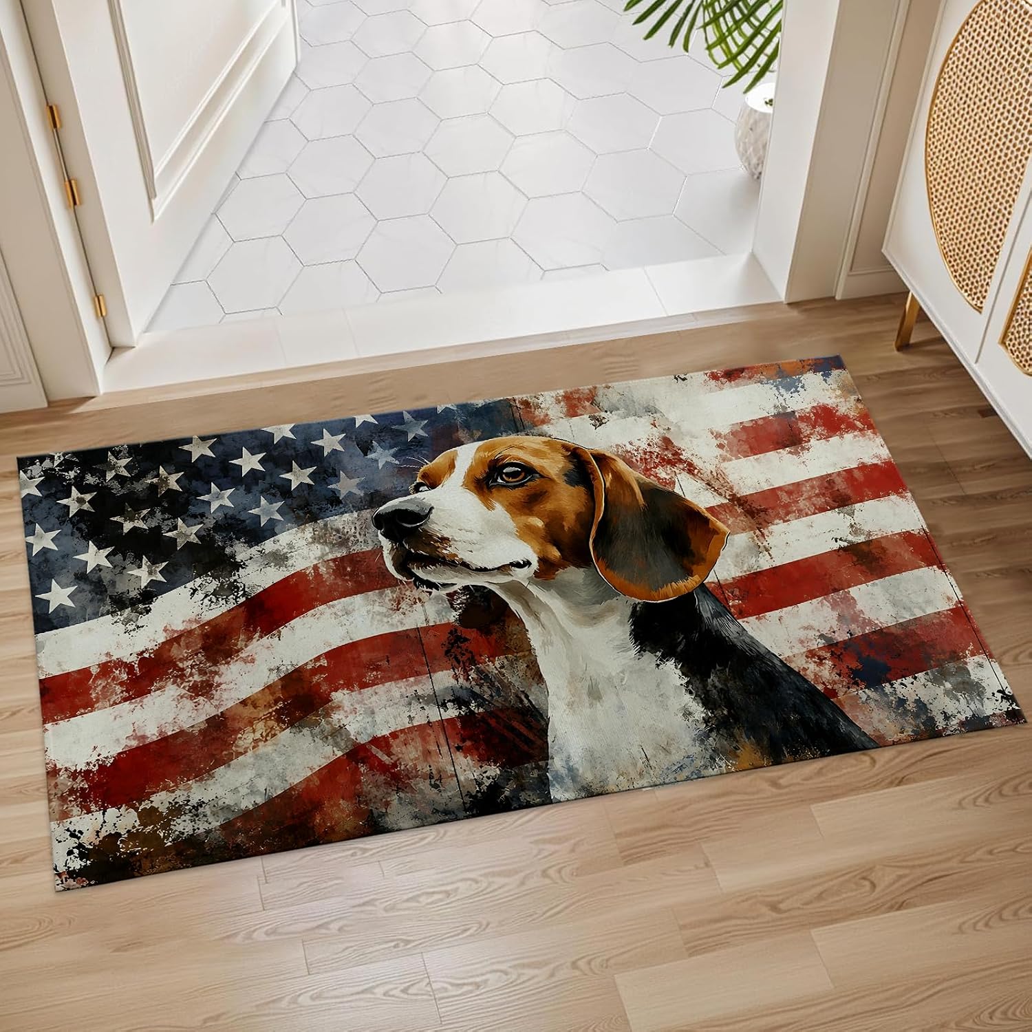Pink Football Bow Indoor Door Mat, 17x29.5 Inch, Floor Area Rug for Entryway, Living Room, or Bathroom, Non-Slip Doormat, Sports Design Home Decor Rug Gifts